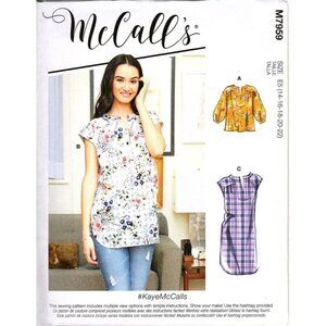 McCall's M7959 Misses 14 to 22 Top, Tunic and Dress Uncut Sewing Pattern